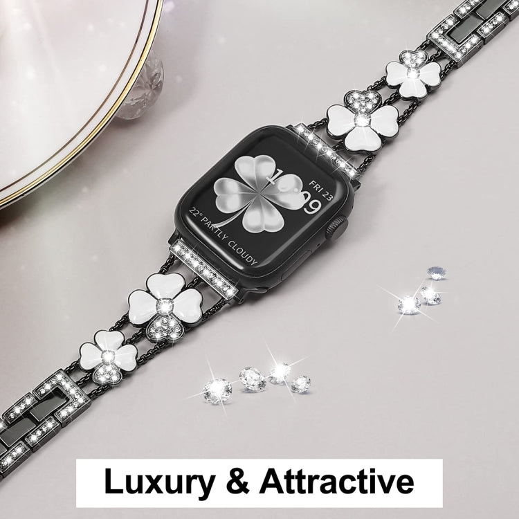 Petal Metal Diamond Watch Band, For Apple Watch 3 38mm, For Apple Watch 9 45mm, For Apple Watch 3 42mm, For Apple Watch 2 38mm, For Apple Watch 2 42 mm, For Apple Watch 38mm, For Apple Watch 9 41mm, For Apple Watch 42mm