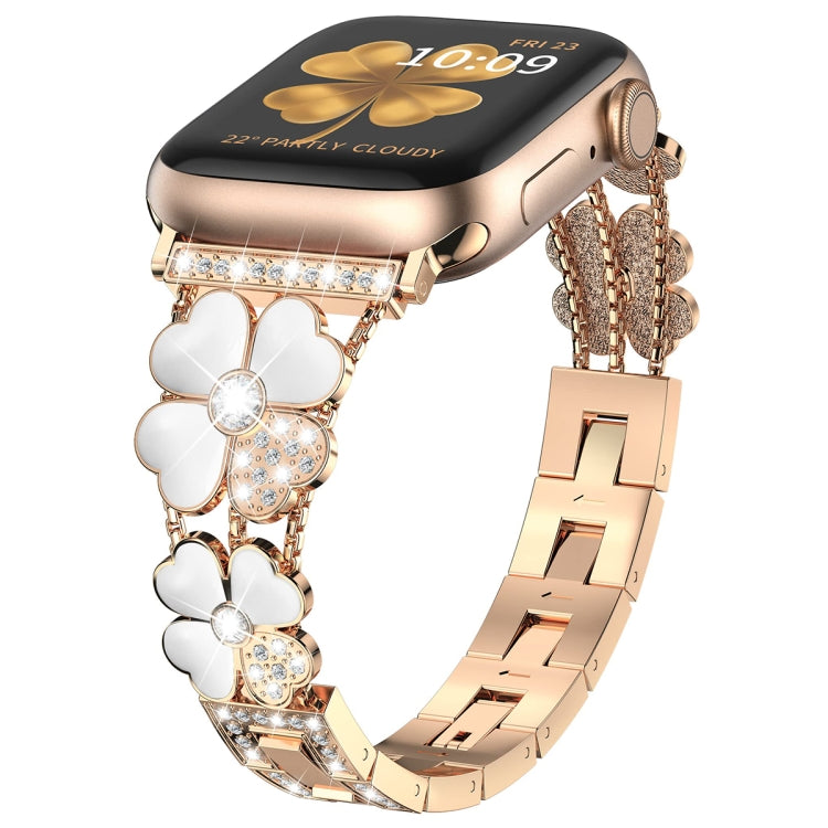 Petal Metal Diamond Watch Band, For Apple Watch 3 38mm, For Apple Watch 9 45mm, For Apple Watch 3 42mm, For Apple Watch 2 38mm, For Apple Watch 2 42 mm, For Apple Watch 38mm, For Apple Watch 9 41mm, For Apple Watch 42mm