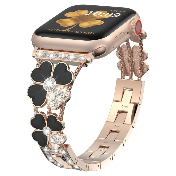 Petal Metal Diamond Watch Band, For Apple Watch 3 38mm, For Apple Watch 9 45mm, For Apple Watch 3 42mm, For Apple Watch 2 38mm, For Apple Watch 2 42 mm, For Apple Watch 38mm, For Apple Watch 9 41mm, For Apple Watch 42mm