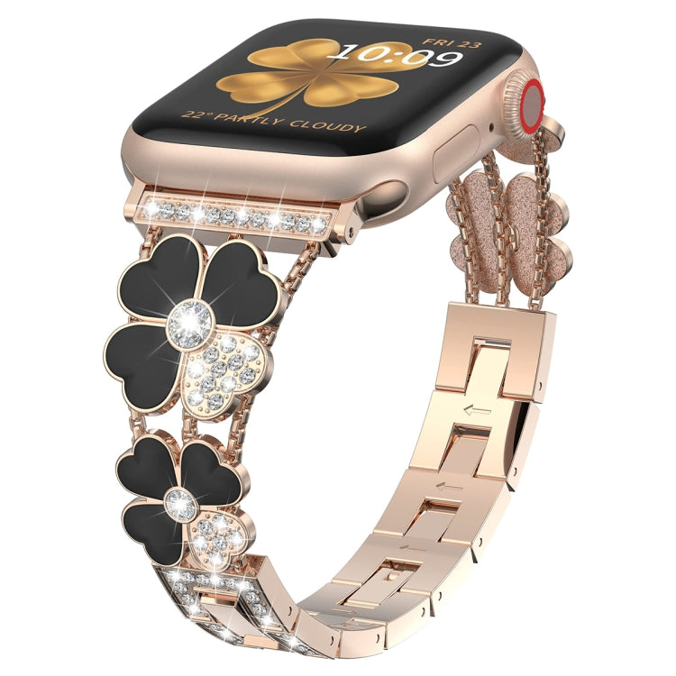 Petal Metal Diamond Watch Band, For Apple Watch 3 38mm, For Apple Watch 9 45mm, For Apple Watch 3 42mm, For Apple Watch 2 38mm, For Apple Watch 2 42 mm, For Apple Watch 38mm, For Apple Watch 9 41mm, For Apple Watch 42mm