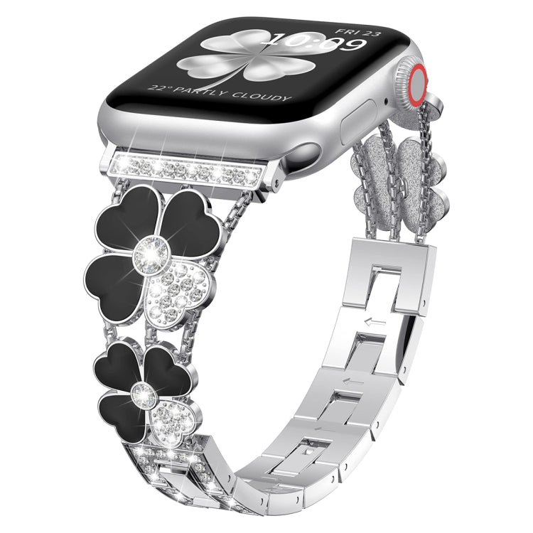 Petal Metal Diamond Watch Band, For Apple Watch 3 38mm, For Apple Watch 9 45mm, For Apple Watch 3 42mm, For Apple Watch 2 38mm, For Apple Watch 2 42 mm, For Apple Watch 38mm, For Apple Watch 9 41mm, For Apple Watch 42mm