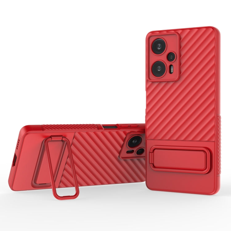 Wavy Texture TPU Phone Case with Lens Film, For Xiaomi Poco F5, For Xiaomi Redmi Note 11, For Xiaomi Redmi Note 11S, For Xiaomi Redmi Note 12 Turbo