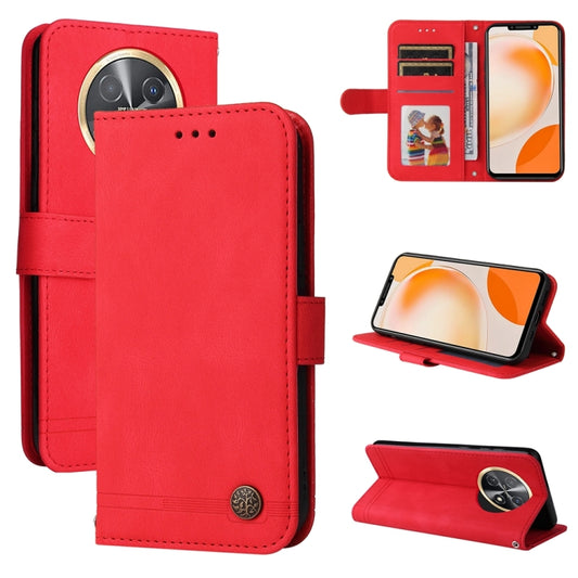 Skin Feel Life Tree Metal Button Leather Phone Case, For Huawei Enjoy 60X, For Huawei nova 11 Pro, For Huawei nova 11