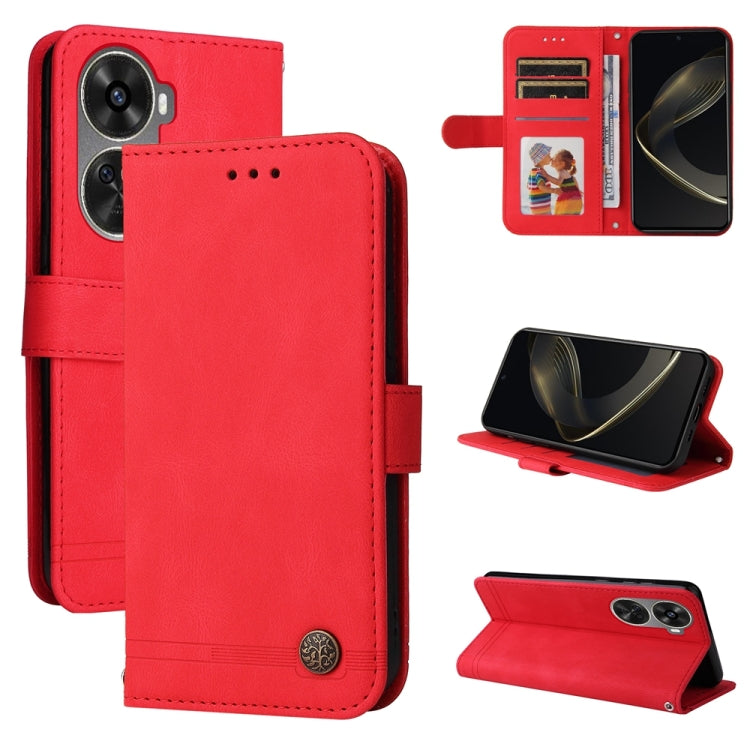 Skin Feel Life Tree Metal Button Leather Phone Case, For Huawei nova 13 Pro, For Huawei nova 13 / nova 12, For Huawei Enjoy 70 Pro, For Huawei Enjoy 70, For Huawei nova 11 SE, For Huawei nova 12 Pro, For Huawei nova 12, For Huawei Mate 60              ...