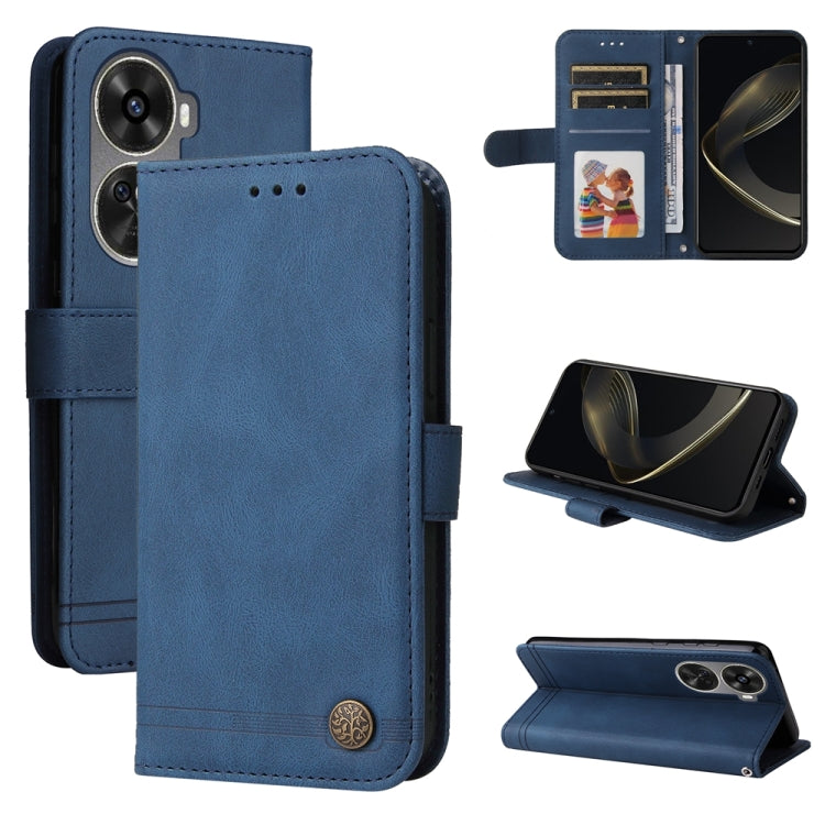 Skin Feel Life Tree Metal Button Leather Phone Case, For Huawei nova 13 Pro, For Huawei nova 13 / nova 12, For Huawei Enjoy 70 Pro, For Huawei Enjoy 70, For Huawei nova 11 SE, For Huawei nova 12 Pro, For Huawei nova 12, For Huawei Mate 60              ...