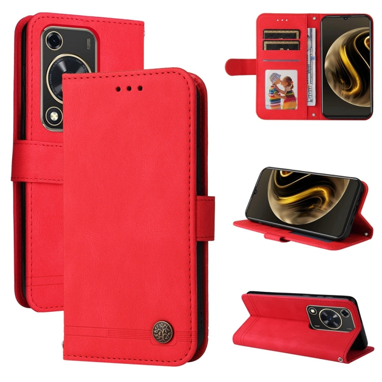 Skin Feel Life Tree Metal Button Leather Phone Case, For Huawei Enjoy 80, For Huawei nova 13 Pro, For Huawei nova 13 / nova 12, For Huawei Enjoy 70 Pro, For Huawei Enjoy 70, For Huawei nova 11 SE, For Huawei nova 12 Pro, For Huawei nova 12             ...