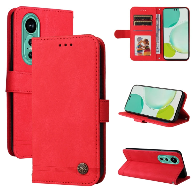 Skin Feel Life Tree Metal Button Leather Phone Case, For Huawei nova 13 Pro, For Huawei nova 13 / nova 12, For Huawei Enjoy 70 Pro, For Huawei Enjoy 70, For Huawei nova 11 SE, For Huawei nova 12 Pro, For Huawei nova 12, For Huawei Mate 60              ...