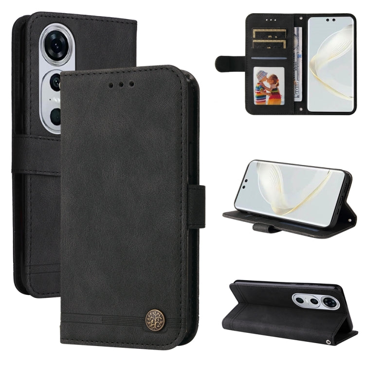 Skin Feel Life Tree Metal Button Leather Phone Case, For Huawei nova 13 Pro, For Huawei nova 13 / nova 12, For Huawei Enjoy 70 Pro, For Huawei Enjoy 70, For Huawei nova 11 SE, For Huawei nova 12 Pro, For Huawei nova 12, For Huawei Mate 60              ...