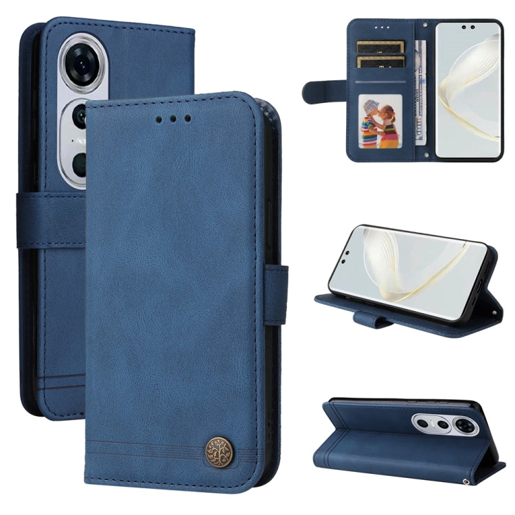 Skin Feel Life Tree Metal Button Leather Phone Case, For Huawei nova 13 Pro, For Huawei nova 13 / nova 12, For Huawei Enjoy 70 Pro, For Huawei Enjoy 70, For Huawei nova 11 SE, For Huawei nova 12 Pro, For Huawei nova 12, For Huawei Mate 60              ...