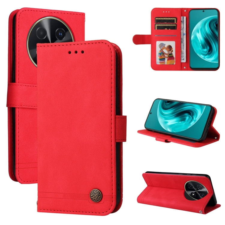 Skin Feel Life Tree Metal Button Leather Phone Case, For Huawei Enjoy 80, For Huawei nova 13 Pro, For Huawei nova 13 / nova 12, For Huawei Enjoy 70 Pro, For Huawei Enjoy 70, For Huawei nova 11 SE, For Huawei nova 12 Pro, For Huawei nova 12             ...
