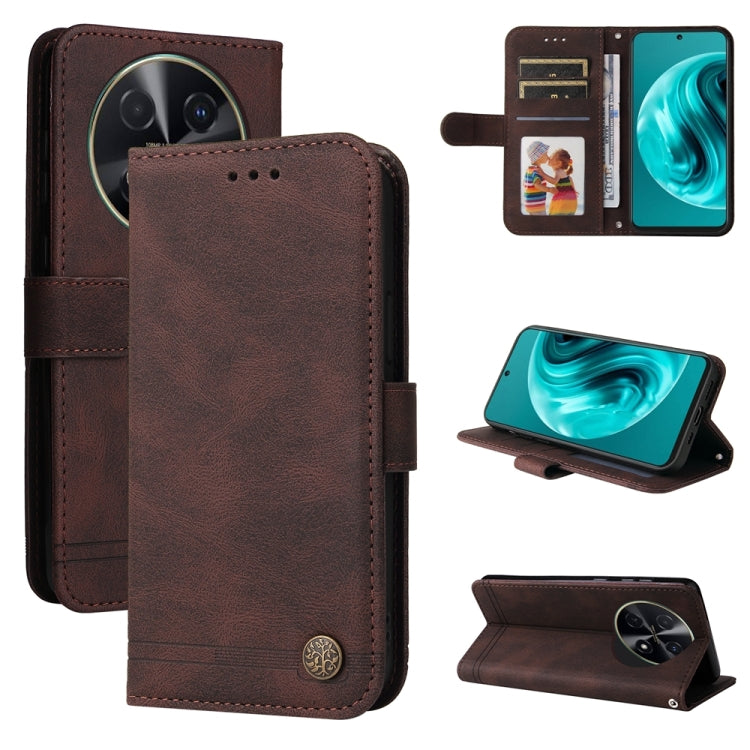 Skin Feel Life Tree Metal Button Leather Phone Case, For Huawei Enjoy 80, For Huawei nova 13 Pro, For Huawei nova 13 / nova 12, For Huawei Enjoy 70 Pro, For Huawei Enjoy 70, For Huawei nova 11 SE, For Huawei nova 12 Pro, For Huawei nova 12             ...