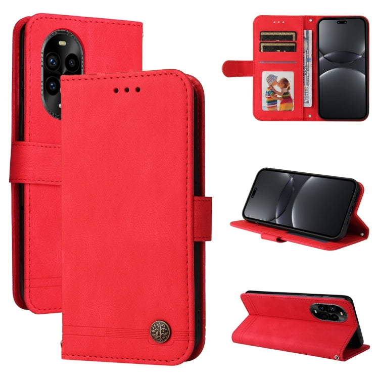 Skin Feel Life Tree Metal Button Leather Phone Case, For Huawei Enjoy 80, For Huawei nova 13 Pro, For Huawei nova 13 / nova 12, For Huawei Enjoy 70 Pro, For Huawei Enjoy 70, For Huawei nova 11 SE, For Huawei nova 12 Pro, For Huawei nova 12             ...