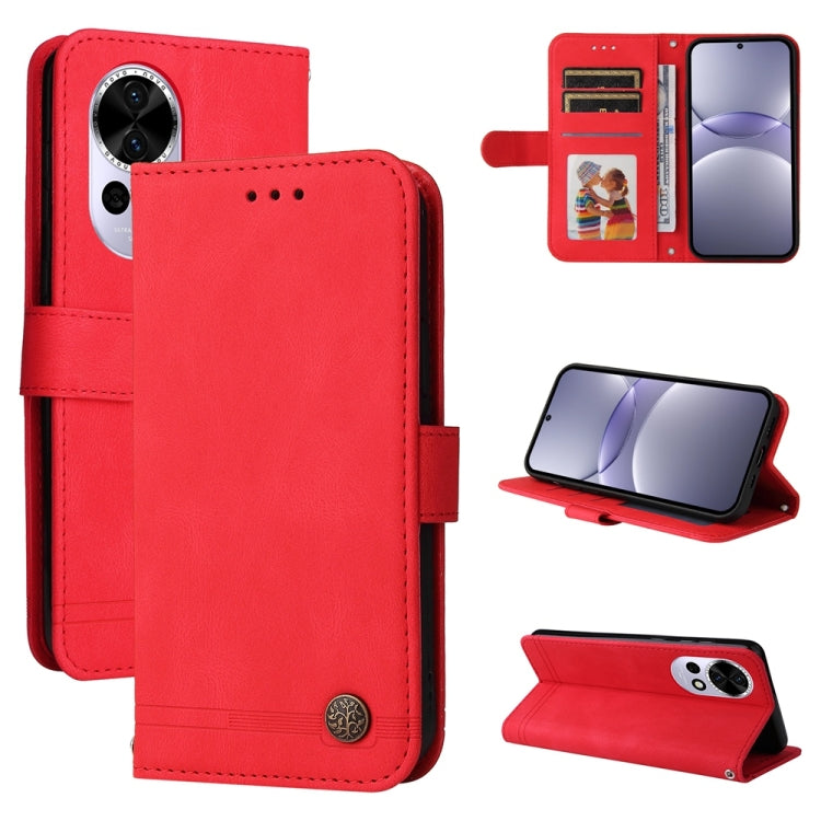 Skin Feel Life Tree Metal Button Leather Phone Case, For Huawei Enjoy 80, For Huawei nova 13 Pro, For Huawei nova 13 / nova 12, For Huawei Enjoy 70 Pro, For Huawei Enjoy 70, For Huawei nova 11 SE, For Huawei nova 12 Pro, For Huawei nova 12             ...