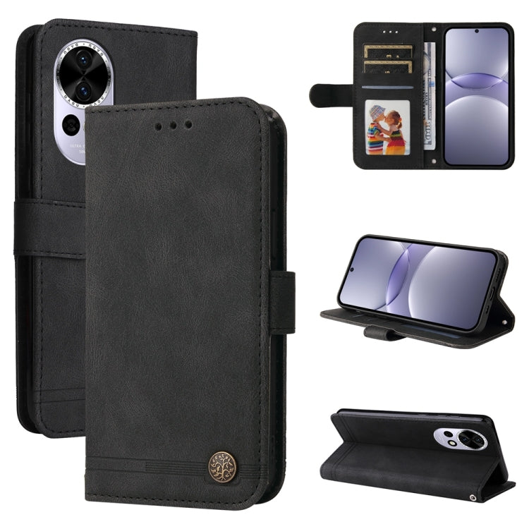 Skin Feel Life Tree Metal Button Leather Phone Case, For Huawei Enjoy 80, For Huawei nova 13 Pro, For Huawei nova 13 / nova 12, For Huawei Enjoy 70 Pro, For Huawei Enjoy 70, For Huawei nova 11 SE, For Huawei nova 12 Pro, For Huawei nova 12             ...