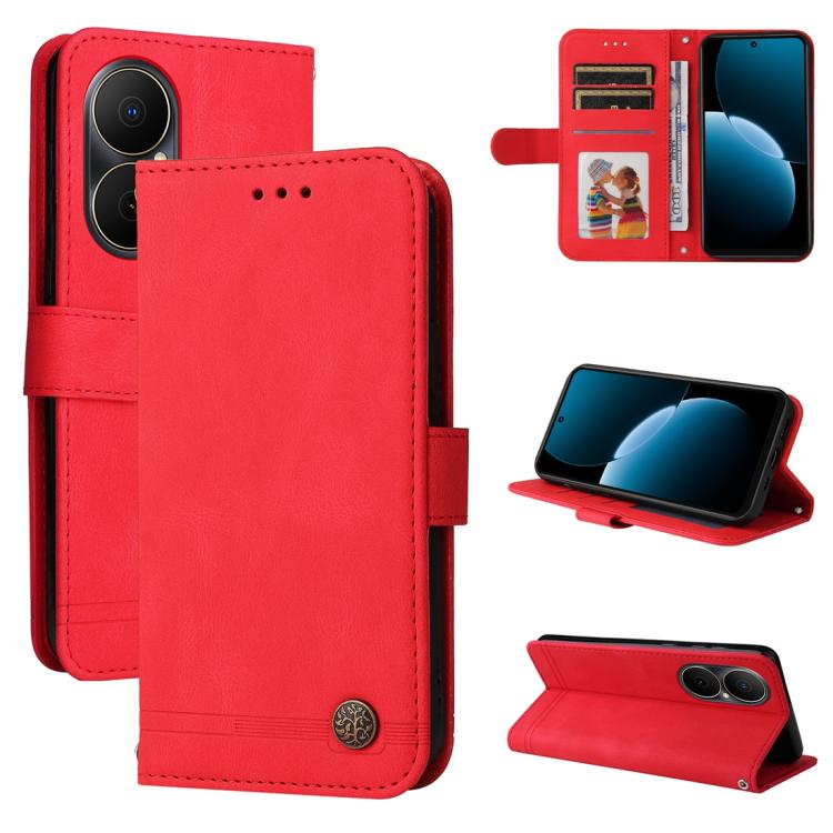 Skin Feel Life Tree Metal Button Leather Phone Case, For Huawei Enjoy 80, For Huawei nova 13 Pro, For Huawei nova 13 / nova 12, For Huawei Enjoy 70 Pro, For Huawei Enjoy 70, For Huawei nova 11 SE, For Huawei nova 12 Pro, For Huawei nova 12             ...