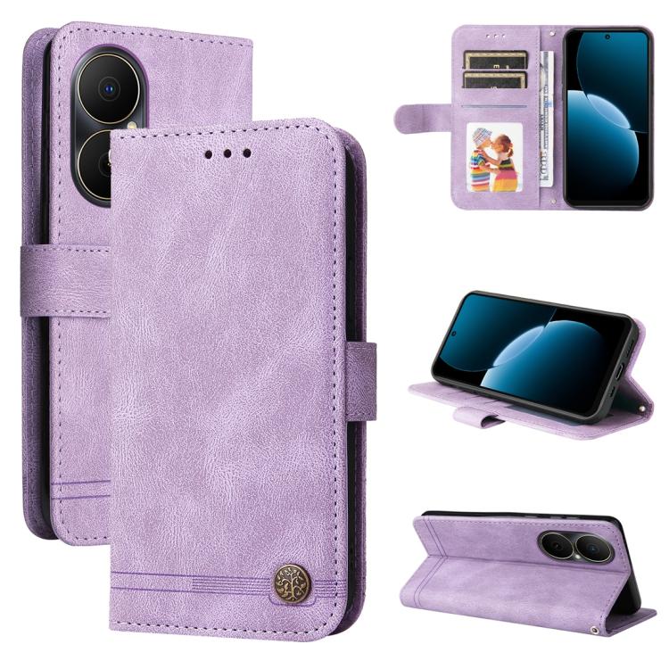 Skin Feel Life Tree Metal Button Leather Phone Case, For Huawei Enjoy 80, For Huawei nova 13 Pro, For Huawei nova 13 / nova 12, For Huawei Enjoy 70 Pro, For Huawei Enjoy 70, For Huawei nova 11 SE, For Huawei nova 12 Pro, For Huawei nova 12             ...