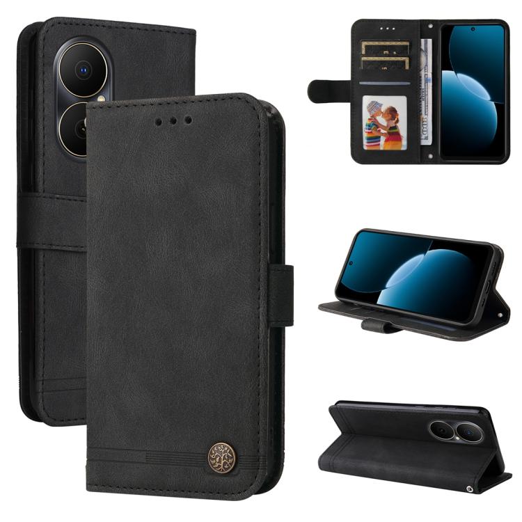 Skin Feel Life Tree Metal Button Leather Phone Case, For Huawei Enjoy 80, For Huawei nova 13 Pro, For Huawei nova 13 / nova 12, For Huawei Enjoy 70 Pro, For Huawei Enjoy 70, For Huawei nova 11 SE, For Huawei nova 12 Pro, For Huawei nova 12             ...