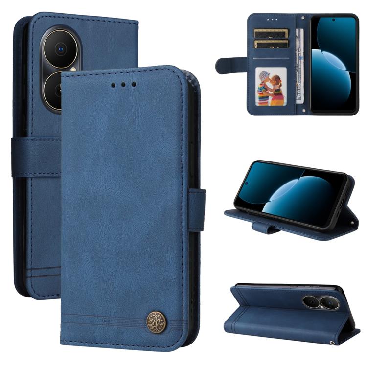 Skin Feel Life Tree Metal Button Leather Phone Case, For Huawei Enjoy 80, For Huawei nova 13 Pro, For Huawei nova 13 / nova 12, For Huawei Enjoy 70 Pro, For Huawei Enjoy 70, For Huawei nova 11 SE, For Huawei nova 12 Pro, For Huawei nova 12             ...