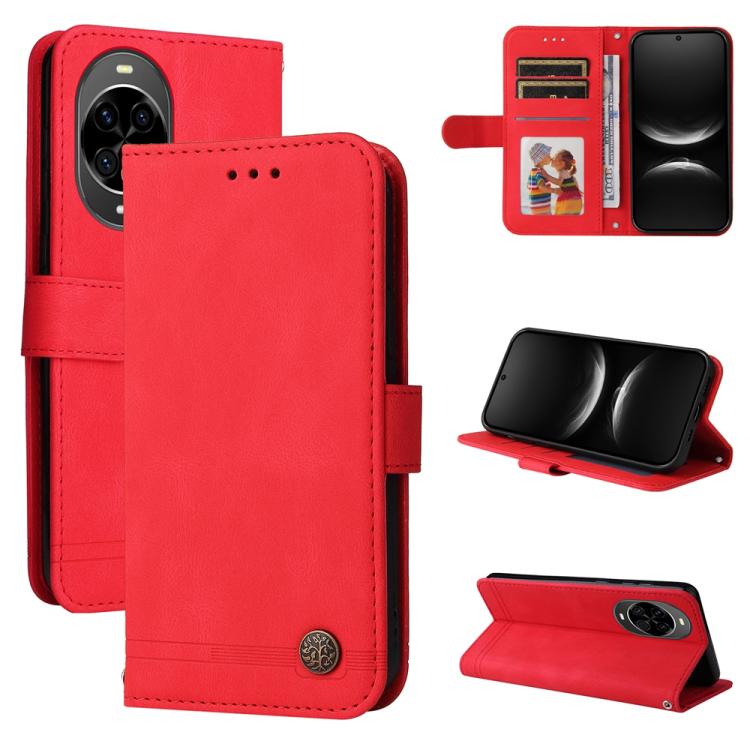 Skin Feel Life Tree Metal Button Leather Phone Case, For Huawei Enjoy 90 Pro Max 5G, For Huawei Enjoy 90 / Enjoy 90 Plus 5G, For Huawei Enjoy 80 Plus, For Huawei nova 15 Pro / nova 15 Ultra, For Huawei Mate 70 Air 5G, For Huawei nova 14 Lite           ...