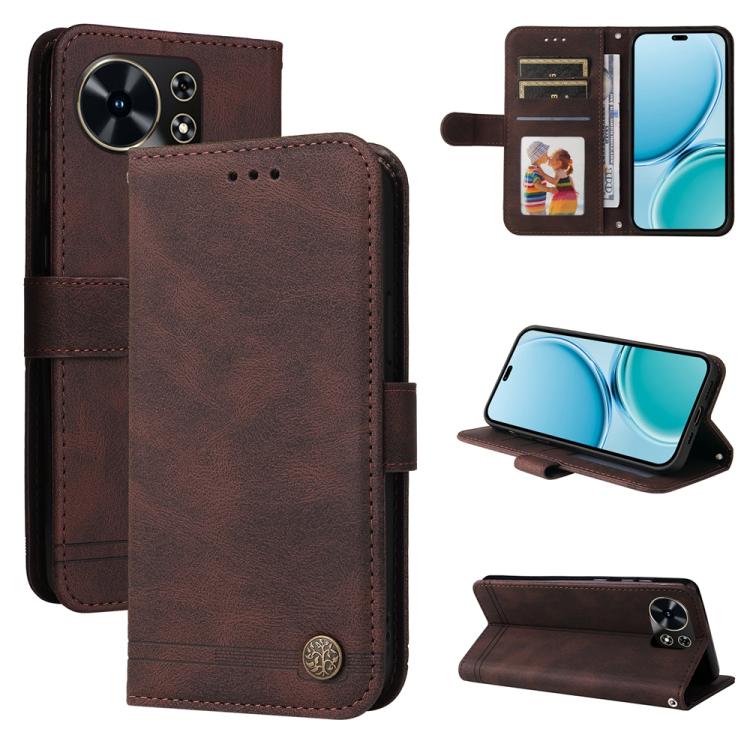 Skin Feel Life Tree Metal Button Leather Phone Case, For Huawei Enjoy 90 Pro Max 5G, For Huawei Enjoy 90 / Enjoy 90 Plus 5G, For Huawei Enjoy 80 Plus, For Huawei nova 15 Pro / nova 15 Ultra, For Huawei Mate 70 Air 5G, For Huawei nova 14 Lite           ...
