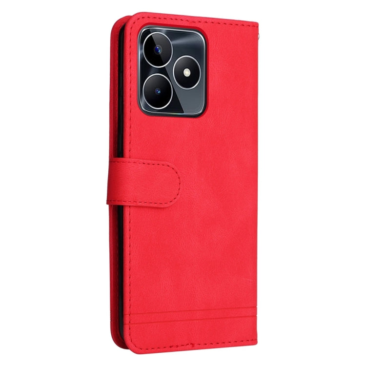 Skin Feel Life Tree Metal Button Leather Phone Case