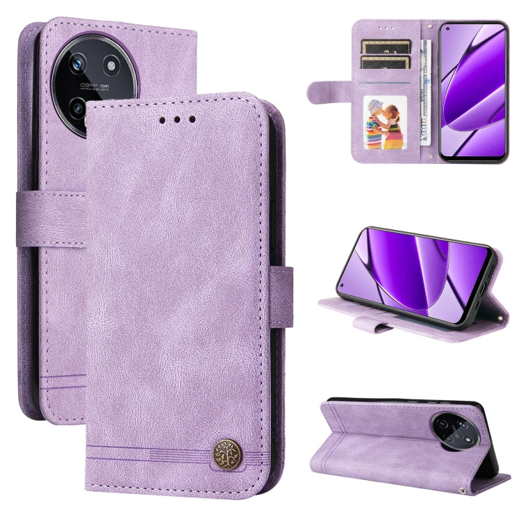 Skin Feel Life Tree Metal Button Leather Phone Case, For Realme 12 Pro+, For Realme C67 4G Global, For Realme C67 5G / 11 5G Taiwan Version, For Realme 11 4G Global, For Realme C53 / Narzo N53, For Realme 11, For Realme 11 Pro / 11 Pro+, For Realme C65...