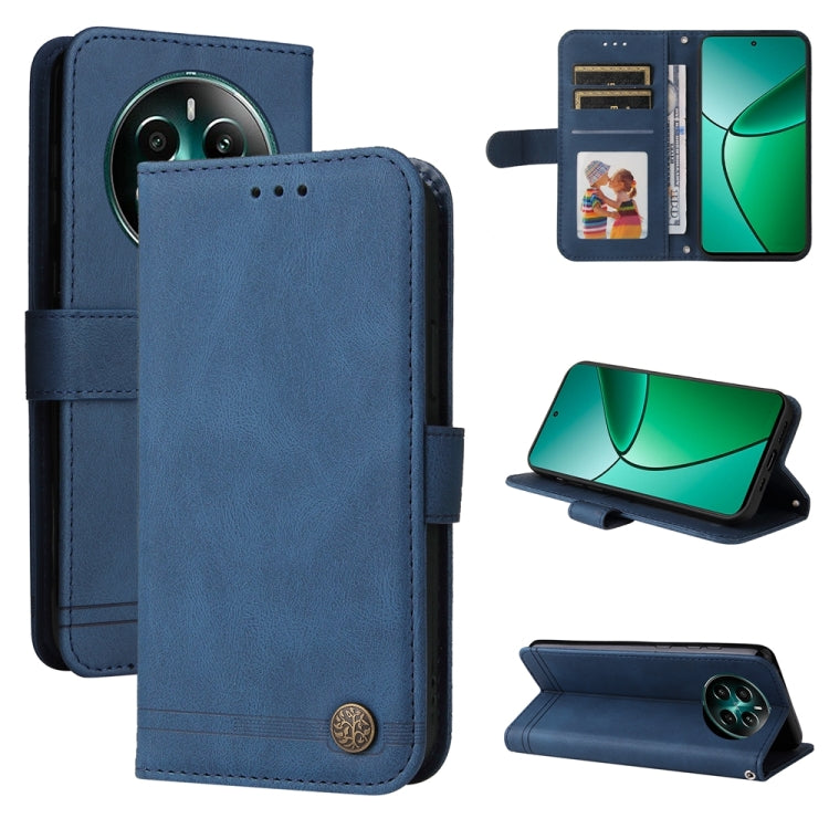 Skin Feel Life Tree Metal Button Leather Phone Case, For Realme 14 Pro+ Global, For Realme 14 Pro Global, For Realme GT 7 Pro, For Realme 13+, For Realme 13 Pro / 13 Pro+ / 12 Pro, For Realme GT 6 / GT Neo6 SE, For Realme C63 / C61  / Note 60          ...