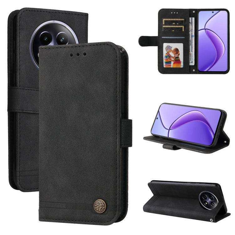 Skin Feel Life Tree Metal Button Leather Phone Case, For Realme 14 Pro+ Global, For Realme 14 Pro Global, For Realme GT 7 Pro, For Realme 13+, For Realme 13 Pro / 13 Pro+ / 12 Pro, For Realme GT 6 / GT Neo6 SE, For Realme C63 / C61  / Note 60          ...
