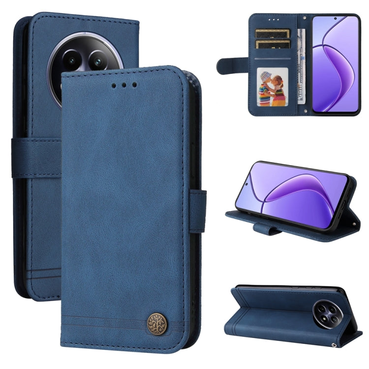 Skin Feel Life Tree Metal Button Leather Phone Case, For Realme 14 Pro+ Global, For Realme 14 Pro Global, For Realme GT 7 Pro, For Realme 13+, For Realme 13 Pro / 13 Pro+ / 12 Pro, For Realme GT 6 / GT Neo6 SE, For Realme C63 / C61  / Note 60          ...