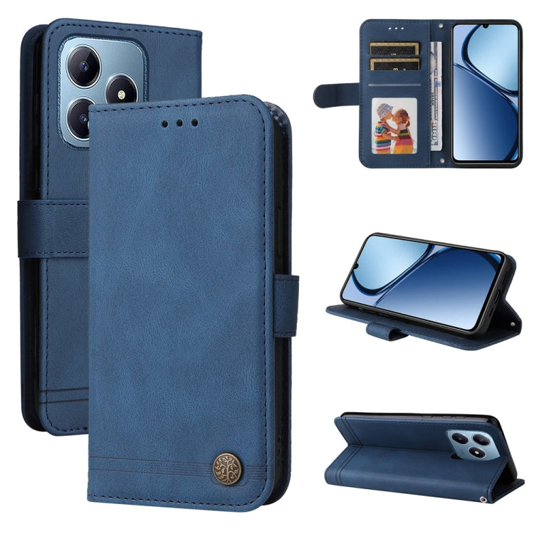 Skin Feel Life Tree Metal Button Leather Phone Case, For Realme 14 Pro+ Global, For Realme 14 Pro Global, For Realme GT 7 Pro, For Realme 13+, For Realme 13 Pro / 13 Pro+ / 12 Pro, For Realme GT 6 / GT Neo6 SE, For Realme C63 / C61  / Note 60          ...