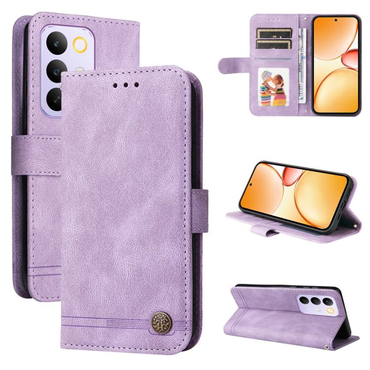 Skin Feel Life Tree Metal Button Leather Phone Case, For Realme 16 Pro+ 5G, For Realme 16 Pro 5G, For Realme 15x 5G India / Realme C85 5G, For Realme C85 Pro 4G, For Realme 15T 5G, For Realme Narzo 80 Lite 4G / C71 India                                ...