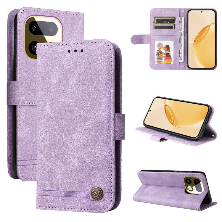Skin Feel Life Tree Metal Button Leather Phone Case, For Realme 16 Pro+ 5G, For Realme 16 Pro 5G, For Realme 15x 5G India / Realme C85 5G, For Realme C85 Pro 4G, For Realme 15T 5G, For Realme Narzo 80 Lite 4G / C71 India                                ...