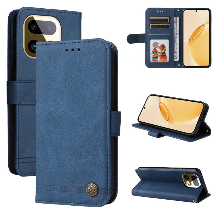 Skin Feel Life Tree Metal Button Leather Phone Case, For Realme 16 Pro+ 5G, For Realme 16 Pro 5G, For Realme 15x 5G India / Realme C85 5G, For Realme C85 Pro 4G, For Realme 15T 5G, For Realme Narzo 80 Lite 4G / C71 India                                ...