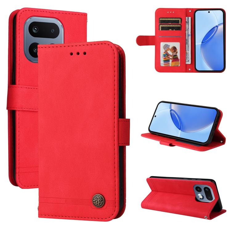 Skin Feel Life Tree Metal Button Leather Phone Case, For Realme 16 Pro+ 5G, For Realme 16 Pro 5G, For Realme 15x 5G India / Realme C85 5G, For Realme C85 Pro 4G, For Realme 15T 5G, For Realme Narzo 80 Lite 4G / C71 India                                ...