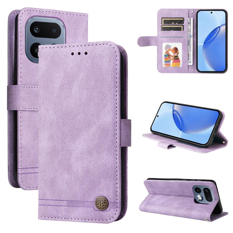 Skin Feel Life Tree Metal Button Leather Phone Case, For Realme 16 Pro+ 5G, For Realme 16 Pro 5G, For Realme 15x 5G India / Realme C85 5G, For Realme C85 Pro 4G, For Realme 15T 5G, For Realme Narzo 80 Lite 4G / C71 India                                ...