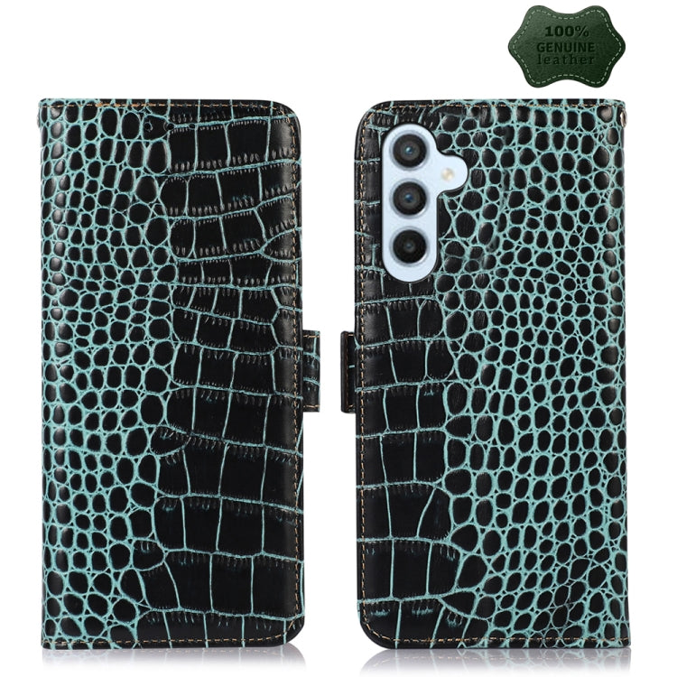 Crocodile Top Layer Cowhide Leather Phone Case, For Samsung Galaxy A55 5G, For Samsung Galaxy Xcover 7, For Samsung Galaxy M54 5G, For Samsung Galaxy A35 5G, For Samsung Galaxy M34 5G, For Samsung Galaxy S24 Ultra, For Samsung Galaxy S24+              ...