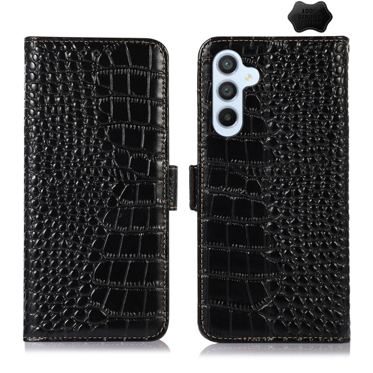 Crocodile Top Layer Cowhide Leather Phone Case, For Samsung Galaxy A55 5G, For Samsung Galaxy Xcover 7, For Samsung Galaxy M54 5G, For Samsung Galaxy A35 5G, For Samsung Galaxy M34 5G, For Samsung Galaxy S24 Ultra, For Samsung Galaxy S24+              ...