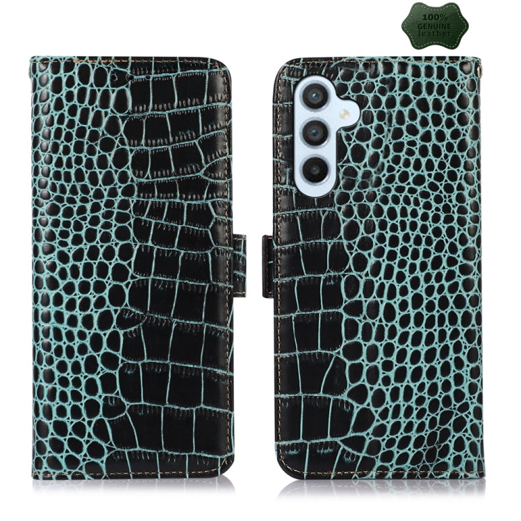 Crocodile Top Layer Cowhide Leather Phone Case, For Samsung Galaxy A35 5G, For Samsung Galaxy M34 5G, For Samsung Galaxy S24 Ultra, For Samsung Galaxy A55 5G, For Samsung Galaxy Xcover 7, For Samsung Galaxy M54 5G, For Samsung Galaxy S24+              ...