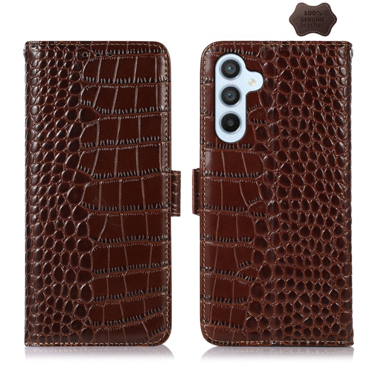 Crocodile Top Layer Cowhide Leather Phone Case, For Samsung Galaxy A35 5G, For Samsung Galaxy M34 5G, For Samsung Galaxy S24 Ultra, For Samsung Galaxy A55 5G, For Samsung Galaxy Xcover 7, For Samsung Galaxy M54 5G, For Samsung Galaxy S24+              ...