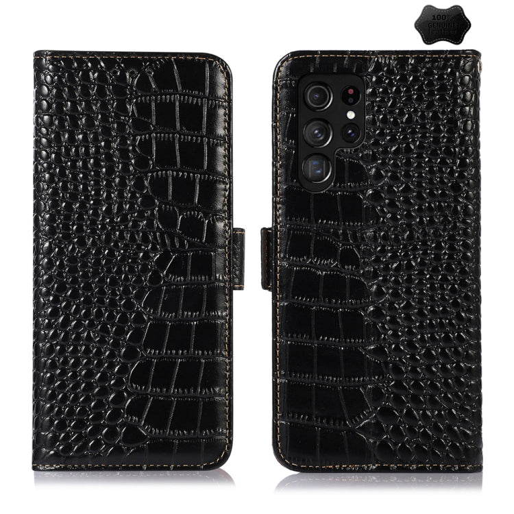 Crocodile Top Layer Cowhide Leather Phone Case, For Samsung Galaxy A35 5G, For Samsung Galaxy M34 5G, For Samsung Galaxy S24 Ultra, For Samsung Galaxy A55 5G, For Samsung Galaxy Xcover 7, For Samsung Galaxy M54 5G, For Samsung Galaxy S24+              ...
