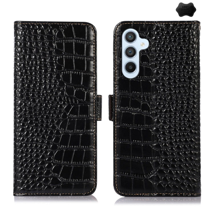 Crocodile Top Layer Cowhide Leather Phone Case, For Samsung Galaxy A35 5G, For Samsung Galaxy M34 5G, For Samsung Galaxy S24 Ultra, For Samsung Galaxy A55 5G, For Samsung Galaxy Xcover 7, For Samsung Galaxy M54 5G, For Samsung Galaxy S24+              ...