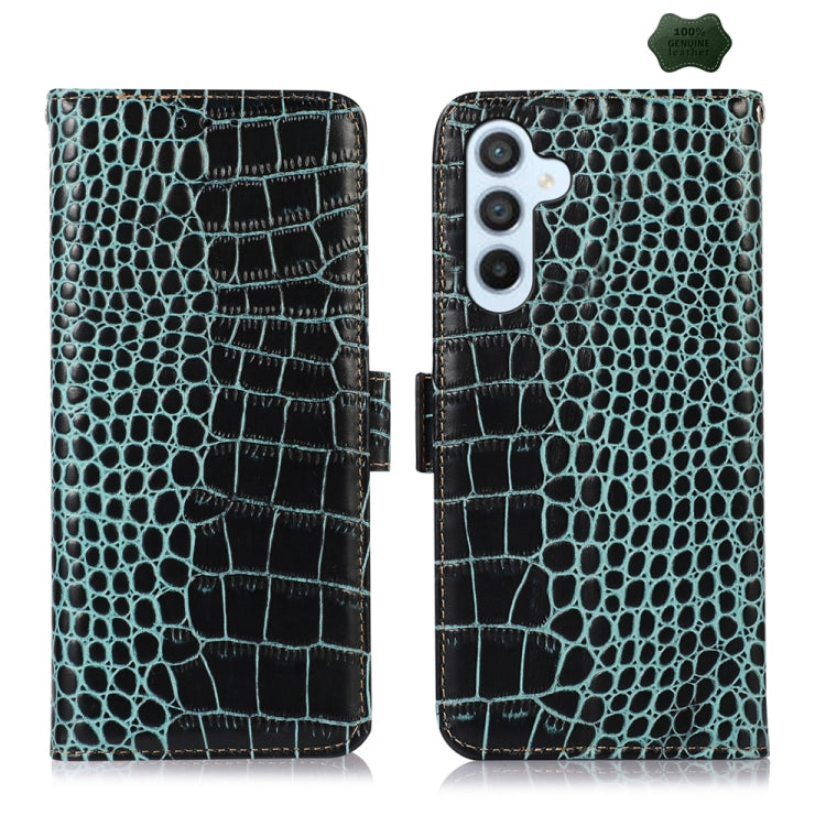 Crocodile Top Layer Cowhide Leather Phone Case, For Samsung Galaxy A35 5G, For Samsung Galaxy M34 5G, For Samsung Galaxy S24 Ultra, For Samsung Galaxy A55 5G, For Samsung Galaxy Xcover 7, For Samsung Galaxy M54 5G, For Samsung Galaxy S24+              ...