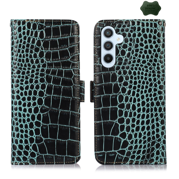 Crocodile Top Layer Cowhide Leather Phone Case, For Samsung Galaxy A55 5G, For Samsung Galaxy Xcover 7, For Samsung Galaxy M54 5G, For Samsung Galaxy A35 5G, For Samsung Galaxy M34 5G, For Samsung Galaxy S24 Ultra, For Samsung Galaxy S24+              ...
