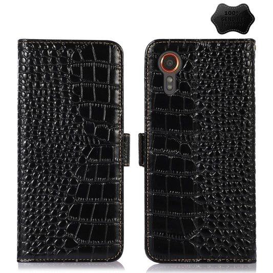 Crocodile Top Layer Cowhide Leather Phone Case, For Samsung Galaxy Xcover 7, For Samsung Galaxy M54 5G, For Samsung Galaxy A35 5G, For Samsung Galaxy M34 5G, For Samsung Galaxy S24 Ultra, For Samsung Galaxy A55 5G, For Samsung Galaxy S24+              ...