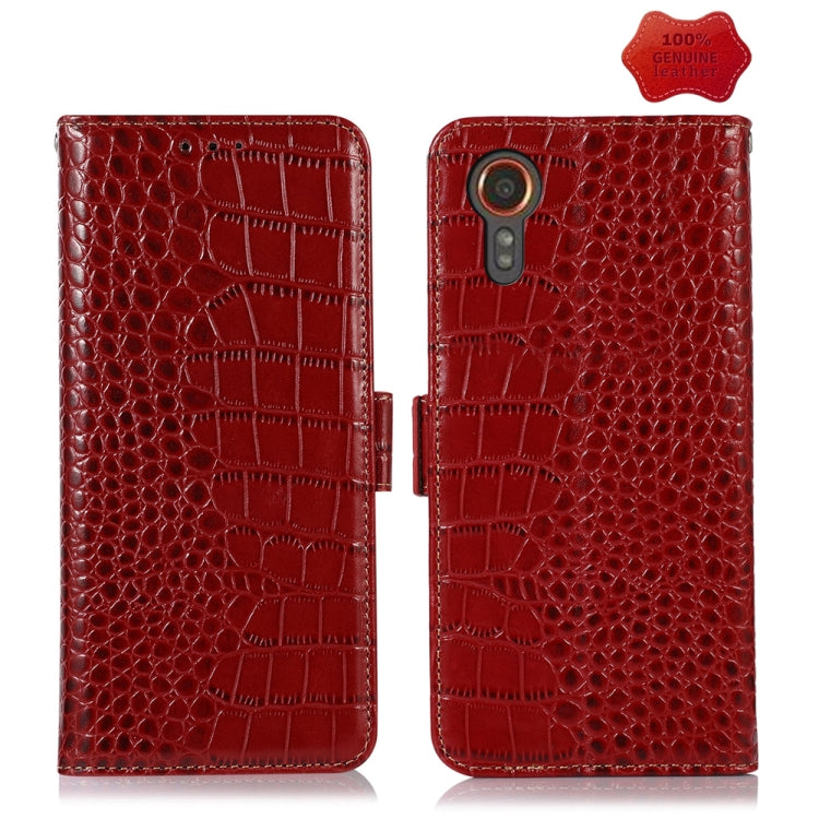 Crocodile Top Layer Cowhide Leather Phone Case, For Samsung Galaxy A55 5G, For Samsung Galaxy Xcover 7, For Samsung Galaxy M54 5G, For Samsung Galaxy A35 5G, For Samsung Galaxy M34 5G, For Samsung Galaxy S24 Ultra, For Samsung Galaxy S24+              ...