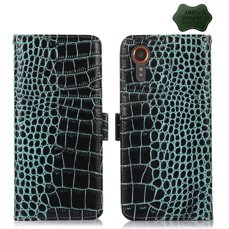 Crocodile Top Layer Cowhide Leather Phone Case, For Samsung Galaxy A55 5G, For Samsung Galaxy Xcover 7, For Samsung Galaxy M54 5G, For Samsung Galaxy A35 5G, For Samsung Galaxy M34 5G, For Samsung Galaxy S24 Ultra, For Samsung Galaxy S24+              ...