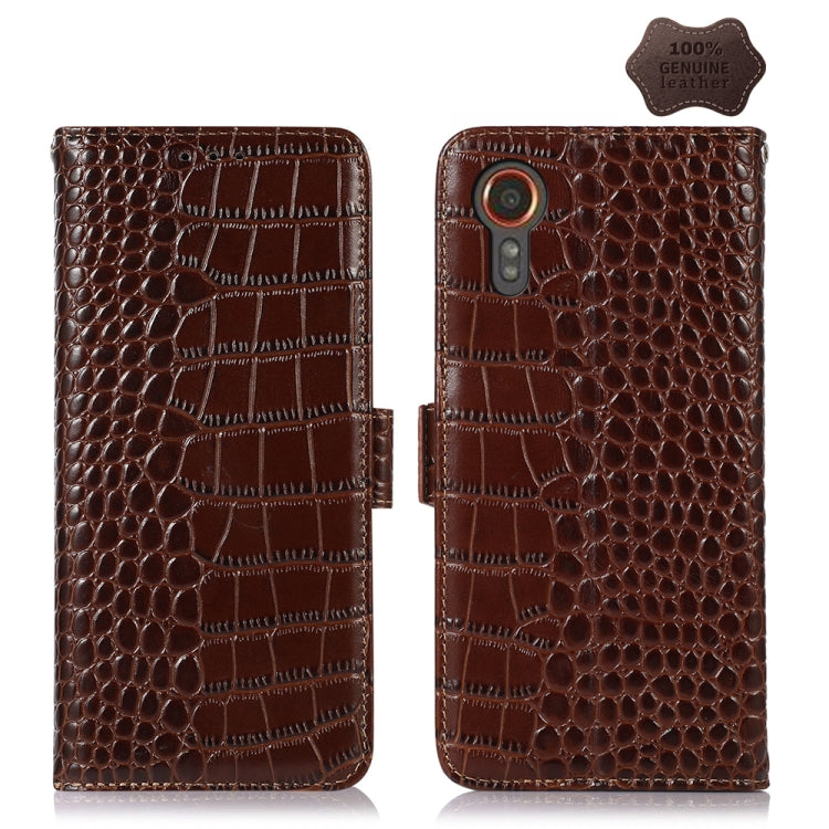 Crocodile Top Layer Cowhide Leather Phone Case, For Samsung Galaxy A55 5G, For Samsung Galaxy Xcover 7, For Samsung Galaxy M54 5G, For Samsung Galaxy A35 5G, For Samsung Galaxy M34 5G, For Samsung Galaxy S24 Ultra, For Samsung Galaxy S24+              ...