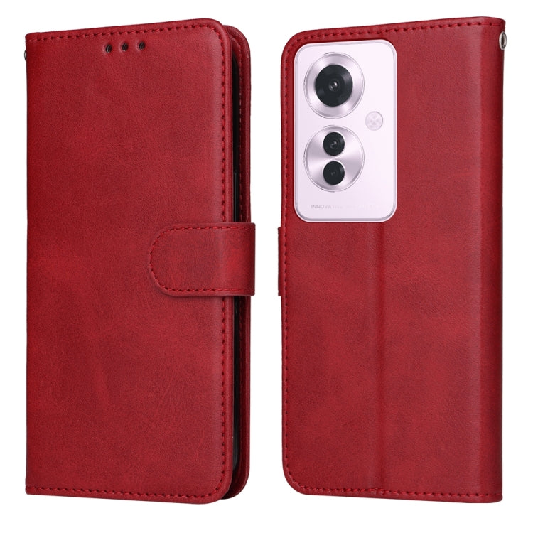 Classic Calf Texture Flip Leather Phone Case, For OPPO Reno12 5G Global, For OPPO K12x, For OPPO A60 4G Global, For OPPO K12, For OPPO A3 Pro 5G, For OPPO Reno11 F Global / F25 Pro Global, For OPPO Reno11 5G Global, For OPPO A59 5G / A2m               ...