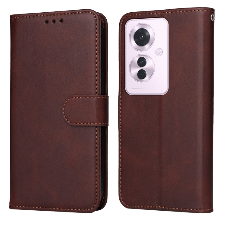 Classic Calf Texture Flip Leather Phone Case, For OPPO Reno12 5G Global, For OPPO K12x, For OPPO A60 4G Global, For OPPO K12, For OPPO A3 Pro 5G, For OPPO Reno11 F Global / F25 Pro Global, For OPPO Reno11 5G Global, For OPPO A59 5G / A2m               ...