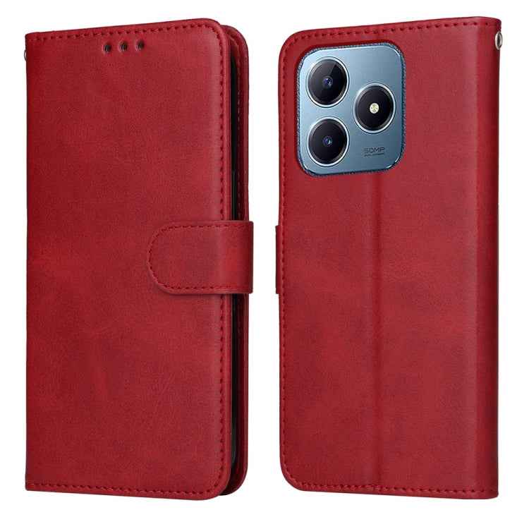 Classic Calf Texture Flip Leather Phone Case, For Realme 14 Pro+ Global, For Realme 14 Pro Global, For Realme GT 7 Pro, For Realme 13+, For Realme 13 Pro / 13 Pro+ / P1 Pro Global, For Realme GT 6 / GT Neo6 SE, For Realme C63 / C61  / Note 60          ...